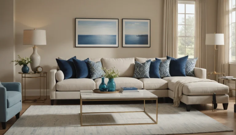 combinaison de beige et bleu