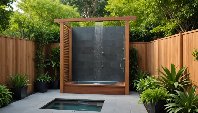 pare-vue pour douche de jardin