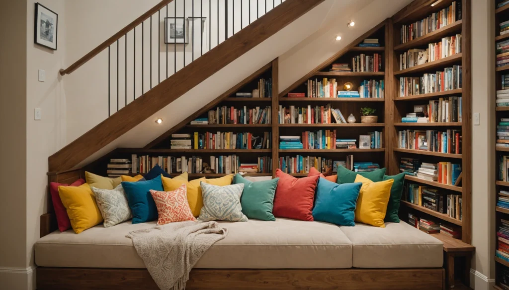 utiliser l'espace sous l'escalier