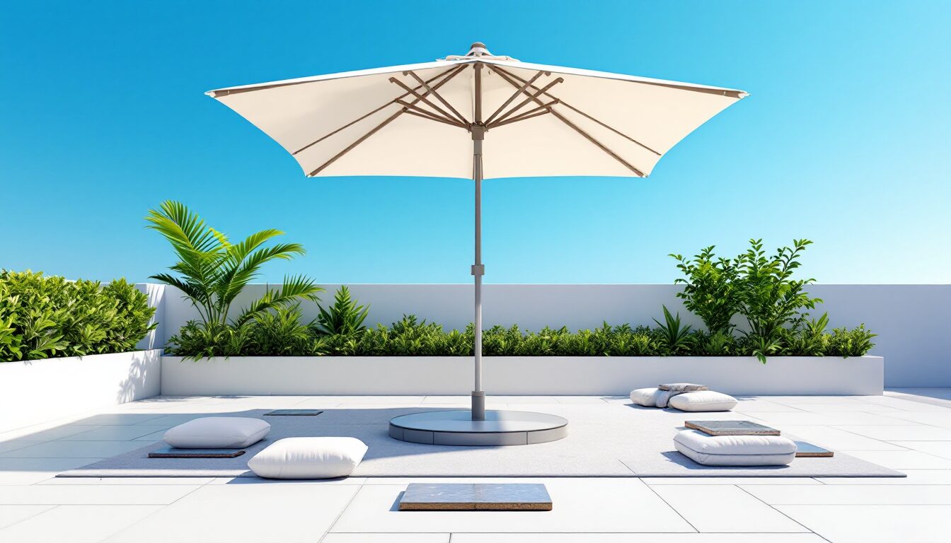 avec quoi lester un pied de parasol